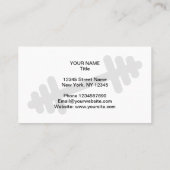 Modèle de carte de visite pour coach Fitness avec  (Dos)