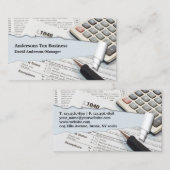 Modèle de carte de visite pour comptable (Devant / Derrière)