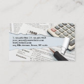 Modèle de carte de visite pour comptable (Dos)