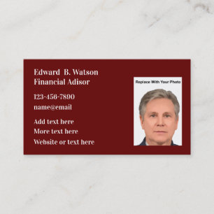 Modèle de carte de visite pour conseiller financie