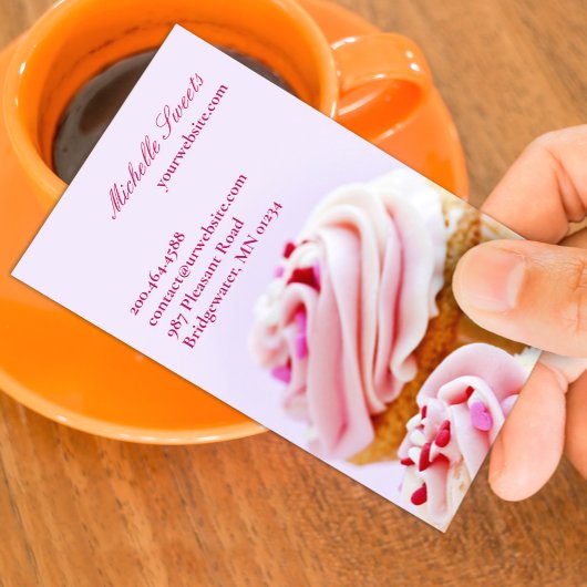 Modèle de carte de visite pour Cupcakes de boulang