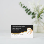 Modèle de carte de visite pour dentiste classique (Debout devant)