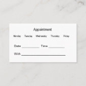 Modèle de carte de visite pour dentiste moderne (Dos)