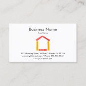 Modèle de carte de visite pour entreprise de const (Devant)