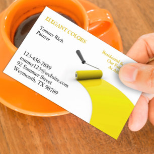 Modèle de carte de visite pour entreprise de peint