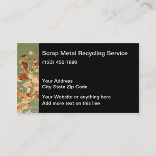Modèle de carte de visite pour entreprise de recyc