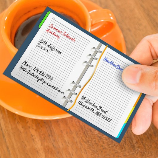 Modèle de carte de visite pour entreprise de tutor