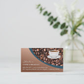 Modèle de carte de visite pour grains de café (Debout devant)