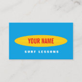 Modèle de carte de visite pour instructeur de surf (Devant)