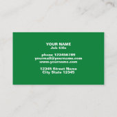Modèle de carte de visite pour instructeur de tenn (Dos)