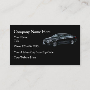 Modèle de carte de visite pour l'automobile