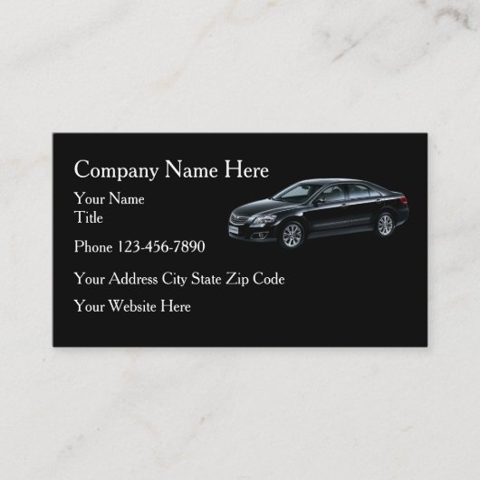 Modèle de carte de visite pour l'automobile (Devant)