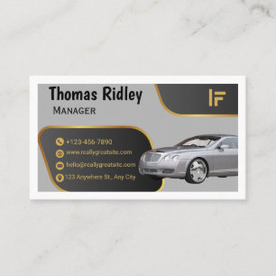 Modèle de carte de visite pour l'automobile de lux