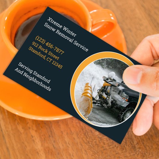 Modèle de carte de visite pour le déneigement