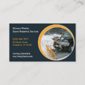 Modèle de carte de visite pour le déneigement (Devant)