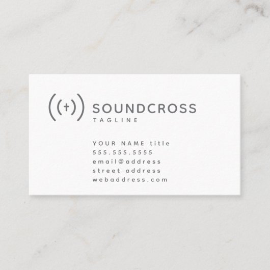 Modèle de carte de visite pour le logo croix et so (Devant)