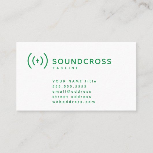 Modèle de carte de visite pour le logo croix et so (Devant)