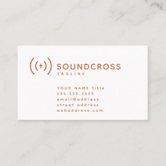 Modèle de carte de visite pour le logo croix et so (Devant)