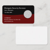 Modèle de carte de visite pour les services de séc (Devant / Derrière)