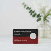 Modèle de carte de visite pour les services de séc (Debout devant)
