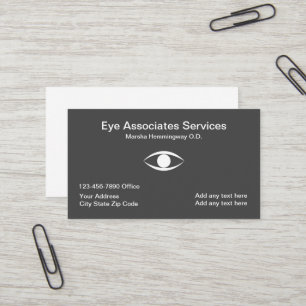 Modèle de carte de visite pour médecin des yeux