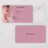 Modèle de carte de visite pour ONGLES (Devant / Derrière)
