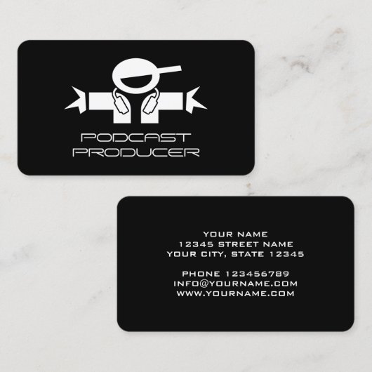 Modèle de carte de visite pour producteur de podca (Devant / Derrière)