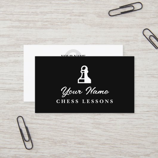 Modèle de carte de visite pour professeur de leçon (Devant/Arrière en situation)