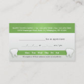 Modèle de carte de visite pour rendez-vous dentair (Dos)