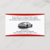 Modèle de carte de visite pour réparation automobi (Dos)