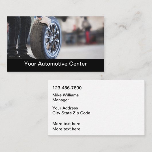 Modèle de carte de visite pour services automobile (Devant / Derrière)