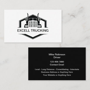 Modèle de carte de visite pour services de camionn