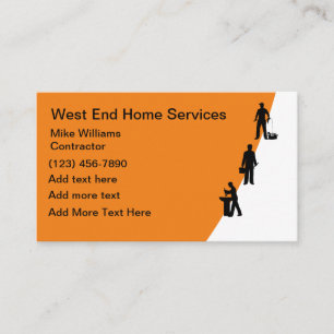 Modèle de carte de visite pour services de maison 