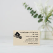 Modèle de carte de visite pour services d'inspecti (Debout devant)