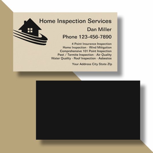 Modèle de carte de visite pour services d'inspecti