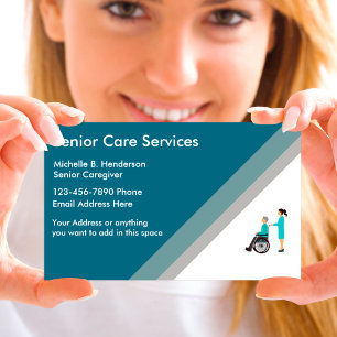Modèle de carte de visite pour soignant senior