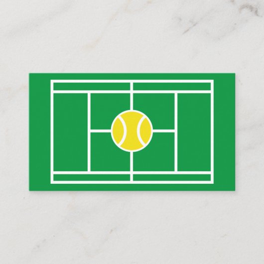Modèle de carte de visite Pro Tennis Instructeur (Devant)
