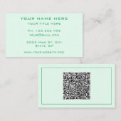 Modèle de carte de visite professionnelle avec QR  (Devant / Derrière)