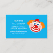 Modèle de carte de visite professionnelle clown ac (Dos)