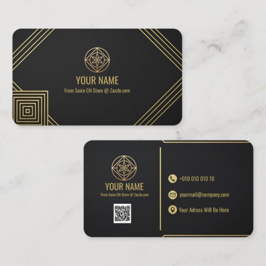 Modèle de carte de visite professionnelle de luxe (Devant / Derrière)