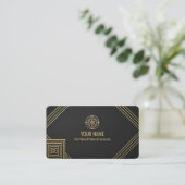 Modèle de carte de visite professionnelle de luxe (Debout devant)