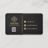 Modèle de carte de visite professionnelle de luxe (Dos)