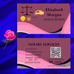 Modèle de carte de visite professionnelle de notai