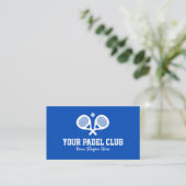 Modèle de carte de visite professionnelle de padel (Debout devant)