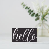 Modèle de carte de visite professionnelle Hello pe (Debout devant)