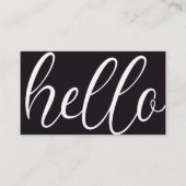 Modèle de carte de visite professionnelle Hello pe (Devant)