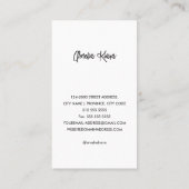 Modèle de carte de visite professionnelle photo (Dos)