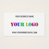 Modèle de carte de visite promotionnelle Logo pers (Devant)