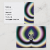 Modèle de carte de visite Psychedelic Heart (Devant / Derrière)
