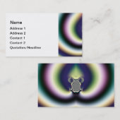 Modèle de carte de visite Psychedelic Heart (Devant / Derrière)